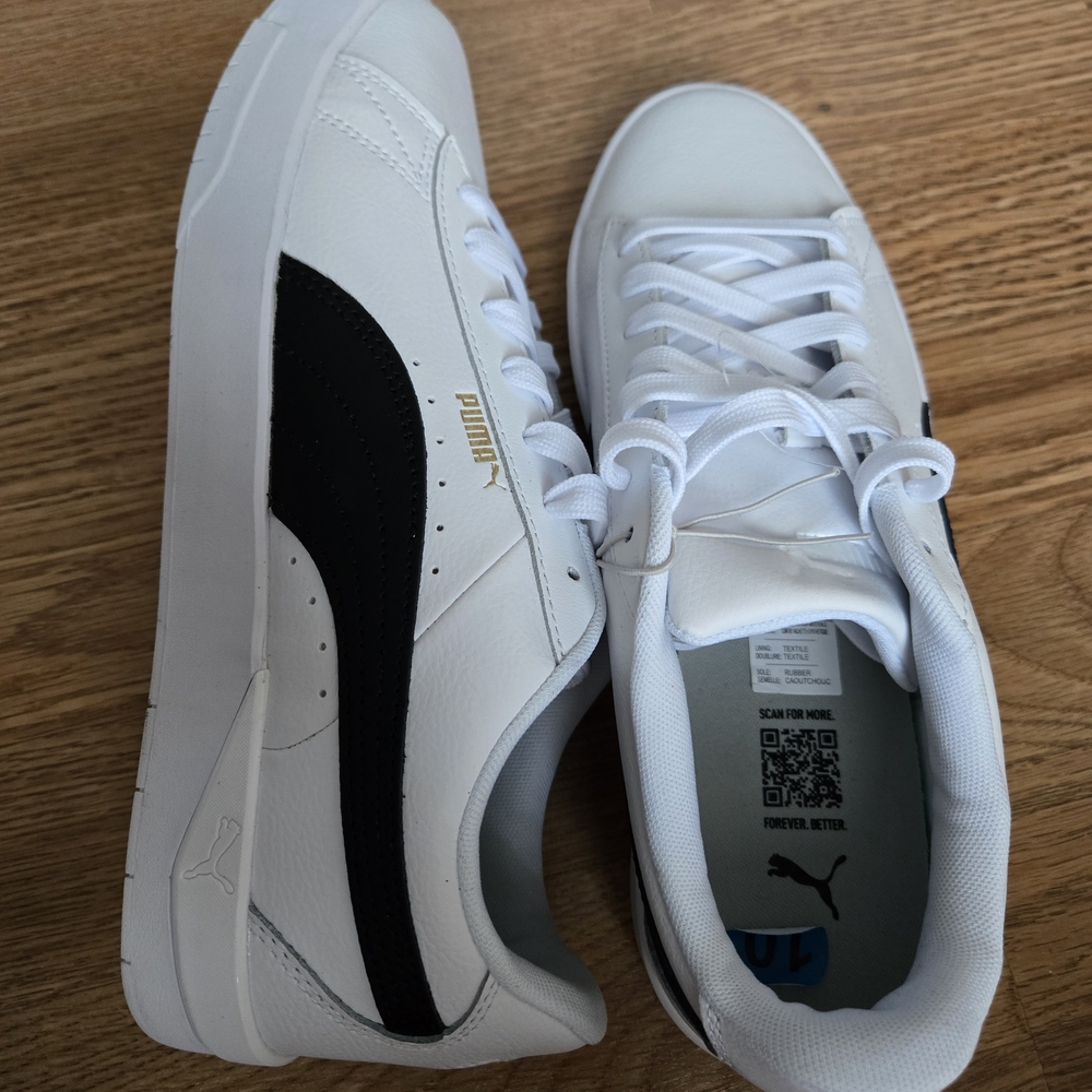 Puma Womens White and Black Sneakers